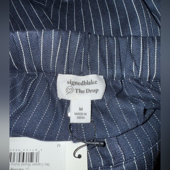 The Drop Women's Sky Captain Striped Suiting Pleated Pant by @signedblake - Picture 4 of 6